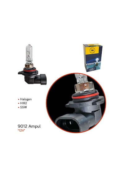 Tas Süperlight 12v 9012 Ampul Hır2 Ampul Halogen 55w Uzun Ömürlü Sl3329 2 Li