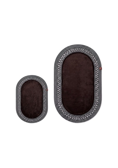 Banyo Paspası Takımı 60x100+40x60 Cm İç Trikot Acı Kahve & Antrasit Gri