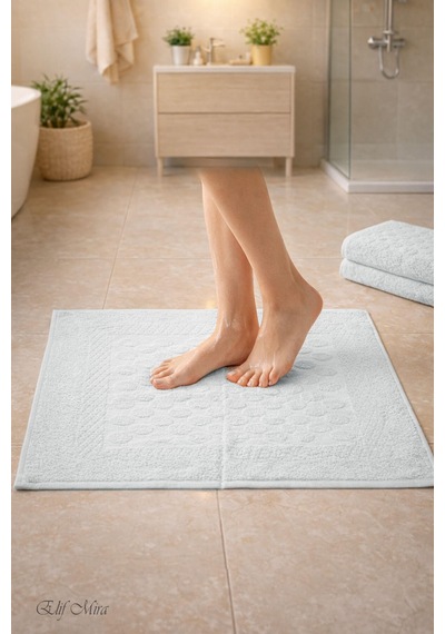 3 Lü Banyo Ayak Havlusu Seti %100 Pamuk Damatouch Gri