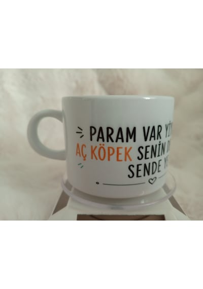 Özel Tasarım Motto Fincan 4 Beyaz