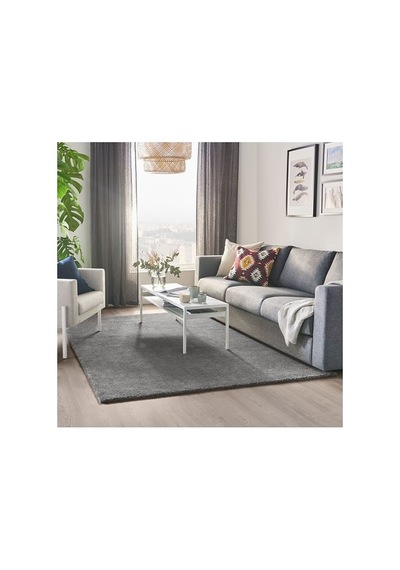 Ikea Stoense Büyük Halı, Orta Gri, 170x240 Cm, Dikdörtgen