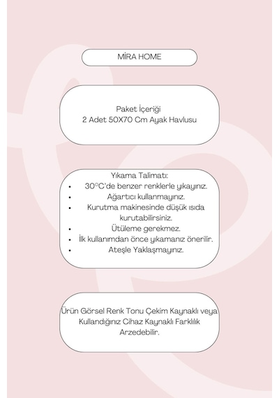 2 Li %100 Pamuklu Banyo Ayak Havlusu Gramajlı Konforlu Mürdüm