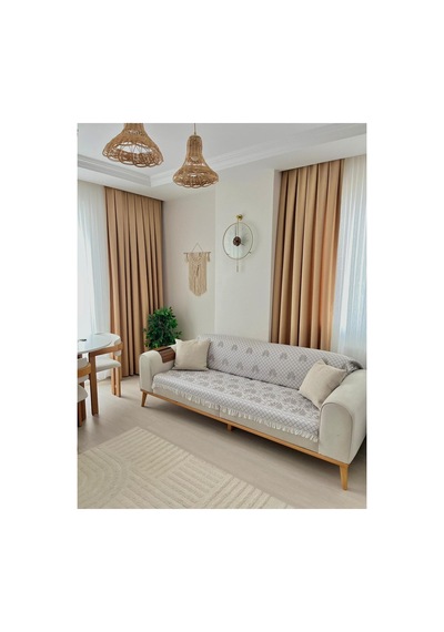 %100 Pamuk Koltuk Örtüsü Oturma Ve Sırt Kısmını Kaplayan Koruyucu Örtü 180 X 220 453154163512 Kahverengi