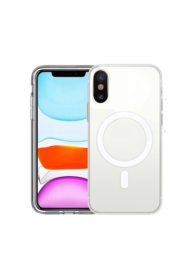 Apple Uyumlu iPhone X Şeffaf Magsafe Kılıf Safe Şeffaf