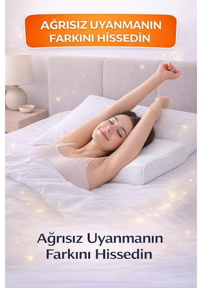 Ortopedik Boyun Yastığı Visco Boyun Düzleşmesi Ve Hassasiyetsı İçin Ergonomik Yastık Genel