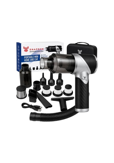 Snapron Snv-3000 Car Vacuum Cleaner Pro 1 Katlanabilir 17.000pa 100w Şarjlı Araç Ev Süpürgesi Renkli