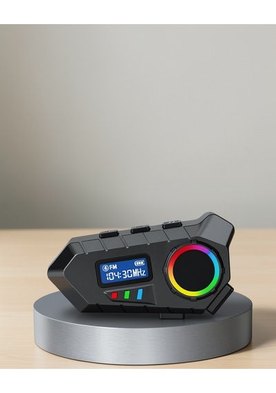 İnterkom Bluetooth Hoparlör 5.4 Suya Dayanıklı 500mah Fm Radyolu