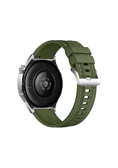 Sneezy Huawei Watch Gt5 Pro 46mm İle Uyumlu Metal Tokalı Dikiş Detaylı Şık Dokuma Silikon Kordon