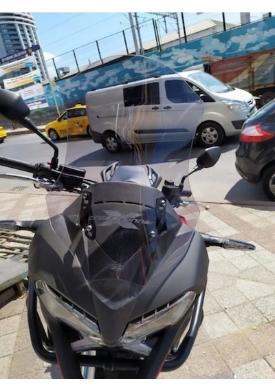 Zeus Motor 2015-2016 Honda Vfr 800 X Crossrunner Uyumlu Uzun Ön Cam Açık Füme