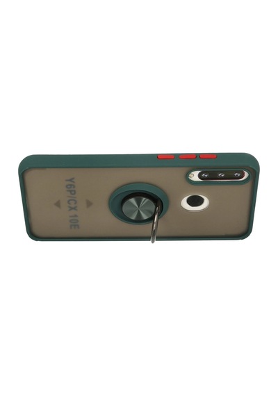 Cosmotex Newface Huawei Y6p Kılıf Montreal Yüzüklü Silikon Kapak - Yeşil