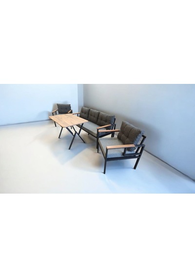 Pi Elize Bahçe Balkon Mobilyası Gri Antrasit 3+1+1 Perla Çam Masa Antrasit - Gri Pi Elize Bahçe Balkon Mobilyası Gri Antrasit 3+1+1 Perla Çam Masa Antrasit - Gri