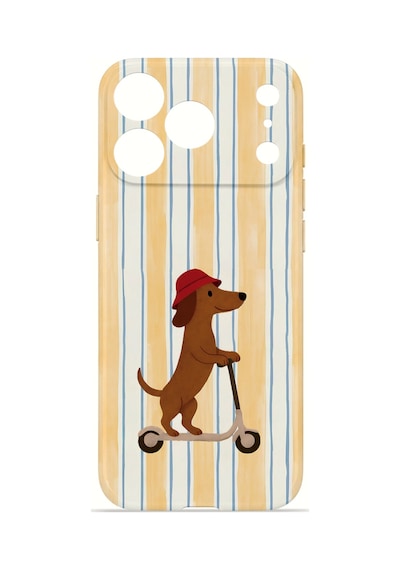 Apple iPhone Uyumlu 17 Pro Max Vorian İnce Kamera Korumalı Mika Kılıf Dachshund Riviera Dachshund Riviera Mika