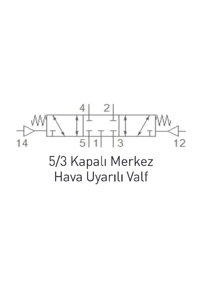 Pemaks Pv1h Serisi 5/3-1/8 Hava - Hava Kapalı Merkez Solenoid Valf
