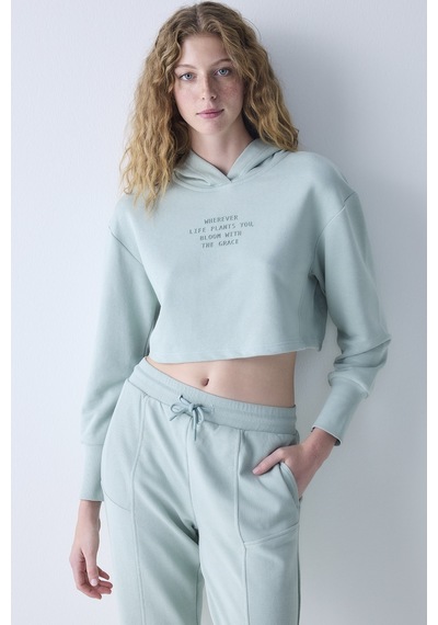 Penti Rib Detaylı Açık Yeşil Sweatshirt Ge34 Açık Yeşil
