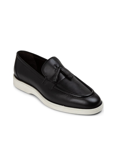 Deery Hakiki Deri Siyah Püsküllü Erkek Loafer - 01958msyhc01 Siyah