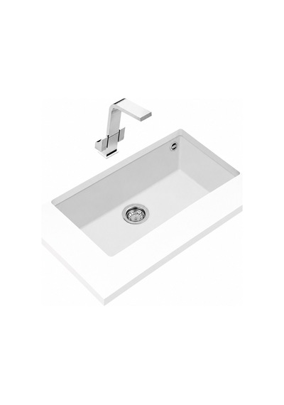 Teka Square Tezgah Altı Granit Evye Beyaz 76x44 115230019
