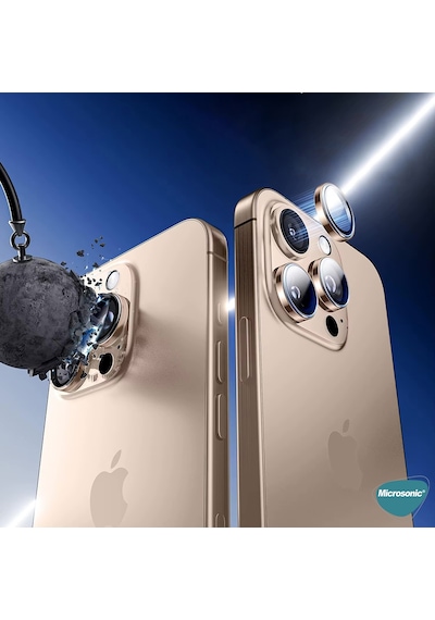 Microsonic Apple Uyumlu iPhone 17 Air Tekli Kamera Lens Koruma Camı Gümüş