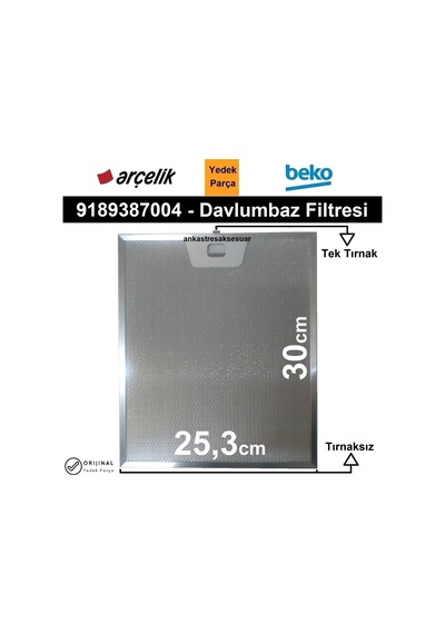 Blomberg Uyumlu Dkc 2060 Davlumbaz Filtresi Aspiratör Filtre 9189387004 - 465357279