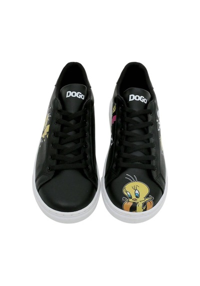 Kadın Vegan Deri Siyah Sneakers - Warner Bros Best Of Tweety And Sylvester Tasarım Çok Renkli Kadın Vegan Deri Siyah Sneakers - Warner Bros Best Of Tweety And Sylvester Tasarım Çok Renkli