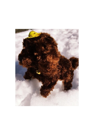 Kahverengi Yürüyen Havlayan Sevimli Pilli Peluş Köpek Kahverengi