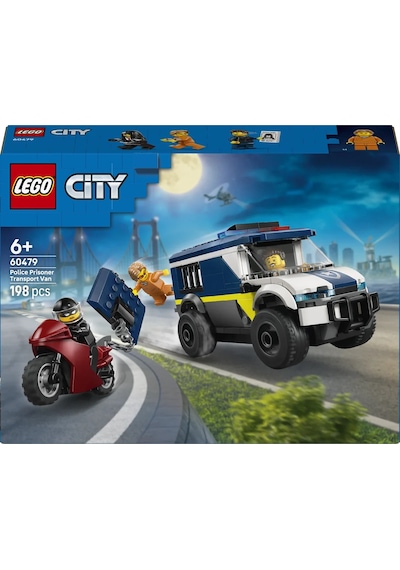 LEGO® City Polis Mahkum Nakliye Aracı 60479 - 6 Yaş ve Üzeri Çocuklar için Yaratıcı Oyuncak Yapım Seti (198 Parça)