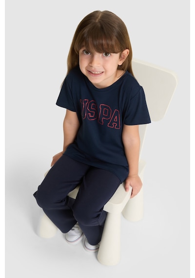 U.s. Polo Assn. Kız Çocuk Lacivert Tişört Basic 50325631-vr033