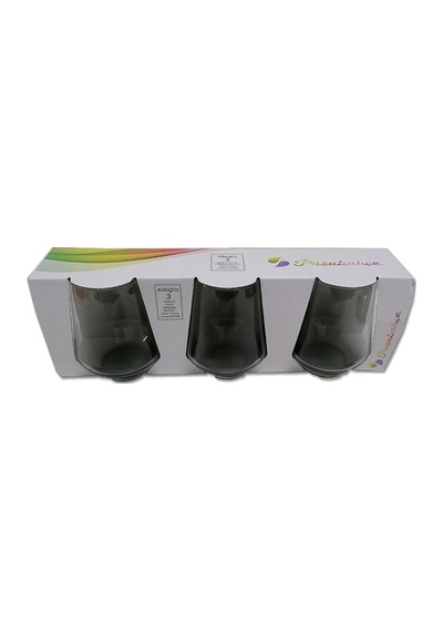 Paşabahçe Su Bardağı Gri 3 Adet Allegra 41536