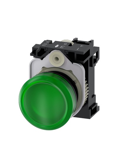 Siemens 3su1106-6aa40-1aa0 - 22mm Plastik 230vac Yeşil Komple Sinyal Lambası