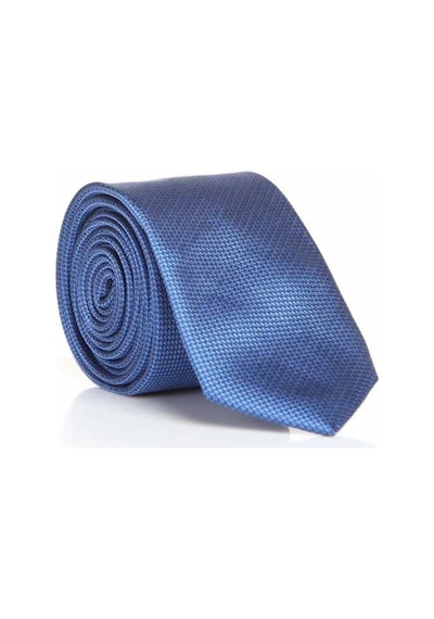 Gaffy Indigo Mavi Slim Fit Düz Renk Dokuma Kravat / DDK-01 Mavi