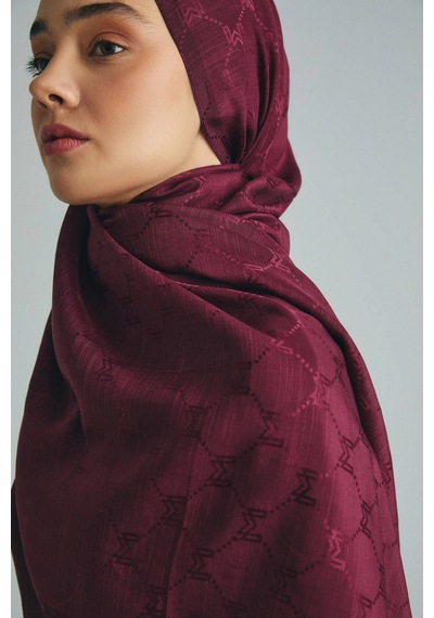 Maisa Neda Pamuk İpek Şal 70 190 Cm - Bordo 8385