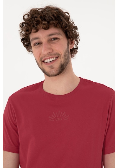 U.S. Polo Assn. Erkek Regular Fit Bisiklet Yaka Vişne Tişört 50300268-VR223