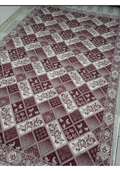 Savan Dokuma Halı Örtüsü 6m² 200 300cm Kale Bordo1 Bordo