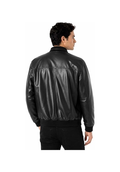 Zirve Deri Oversize Deri Ceket Siyah