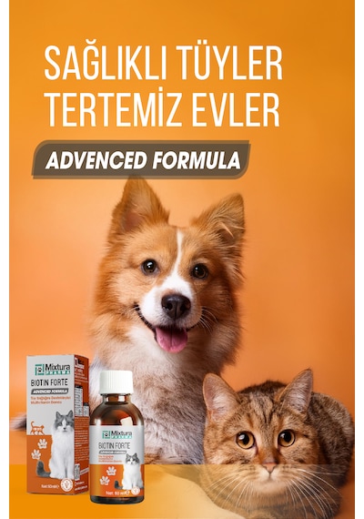 Mixtura Pharma Biotin Forte Tüy nı Multivitamin Damla Kedi Ve Köpek Tüy Dökülmesini