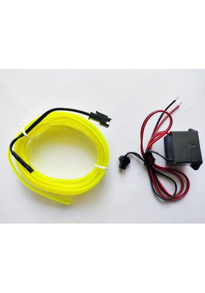 2 Metre 12V Limon Sarısı İp Neon İp Led Araç İçi Neon Led