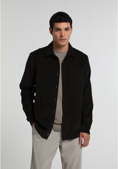 Colin's Colins Regular Fit Shirt Neck Düz Erkek Kahverengi Uzun Kol Gömlek Cl1083257 Q1.v2 Brw