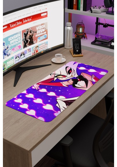 Hazbin Hotel Kaymaz Dikişli Kauçuk Oyuncu Mousepad V3 - 70x30 Xl Gaming Mouse Pad Fare Altlığı