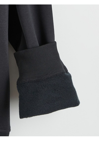 Lcw Vision Antrasit Fermuar Kapamalı Polo Yaka Erkek Sweatshirt