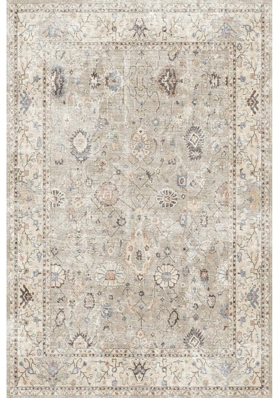 Latte Dizayn Monty Vintage Desenli Şönil Pamuk Tabanlı Yıkanabilir Kaymaz Antibakteriyel Salon Halısı 80x200 Diğer
