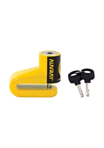 Auvray BD-16 Alarmsız Disk Kilidi 6 MM Scooter Sarı
