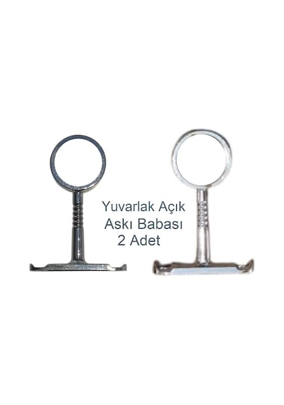 Yuvarlak Askı Babası Açık 2 Adet Metalik
