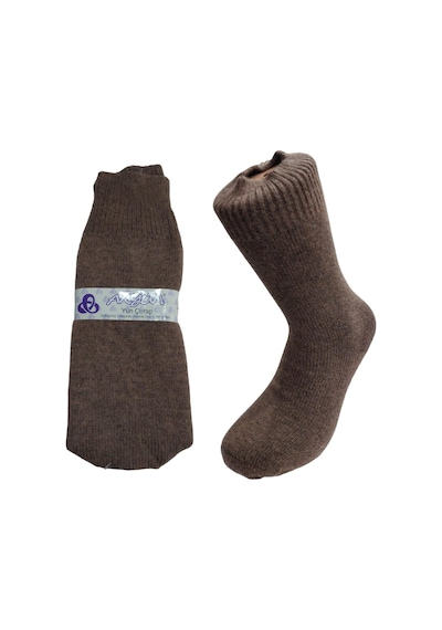 Aryün Yerli Üretim Erkek Yün Wool Soket Çorap-kahve Kahverengi