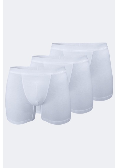 Malabadi Erkek Beyaz 3 Lü Paket Micro Modal Boxer 909