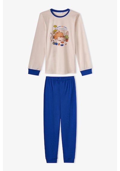 Penti Erkek Çocuk Saks Nap Time Pamuklu Uzun Kollu 2li Pijama Takımı