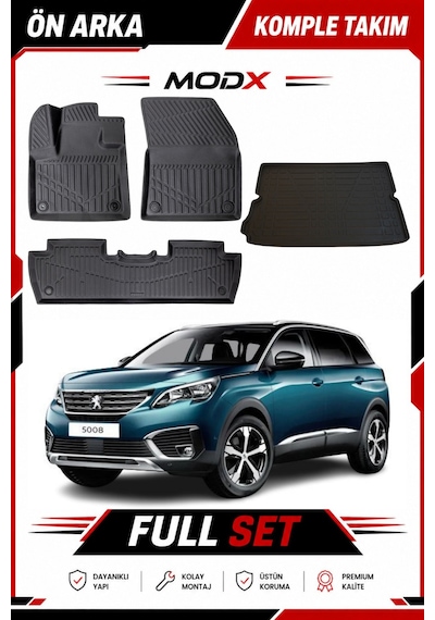 Peugeot 3008 Hybrid 2025 Model 5d Havuzlu Paspas + 3d Bagaj Havuzu Seti Premıum A+