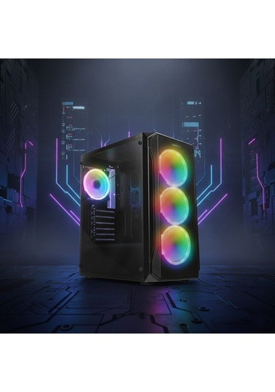 4x Rgb Fanlı Gaming Bilgisayar Kasası - Yüksek Hava Akışı, Modern Tasarım, Sessiz Fan