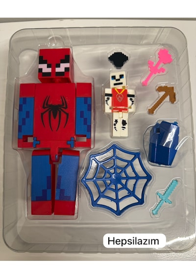 Oyuncak Minecraft Avengers Spiderman Figür Seti Aksesuarlı Minecraft