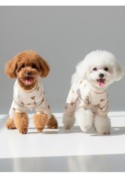 Teddy Pamuklu Köpek Tulum Pijama