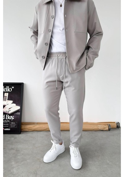 Taş Basic Beli Lastikli Jogger Pantolon Taş