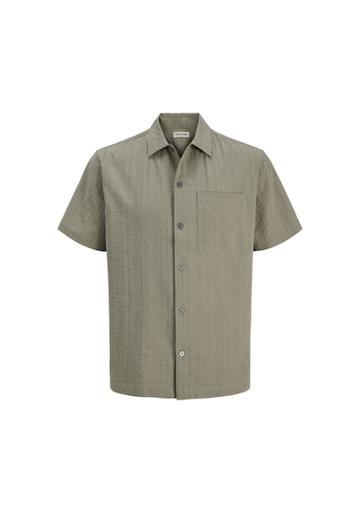 Jack & Jones Erkek Relaxed Fit Kisa Kollu Gömlek - Easton - 12294082 Vetiver